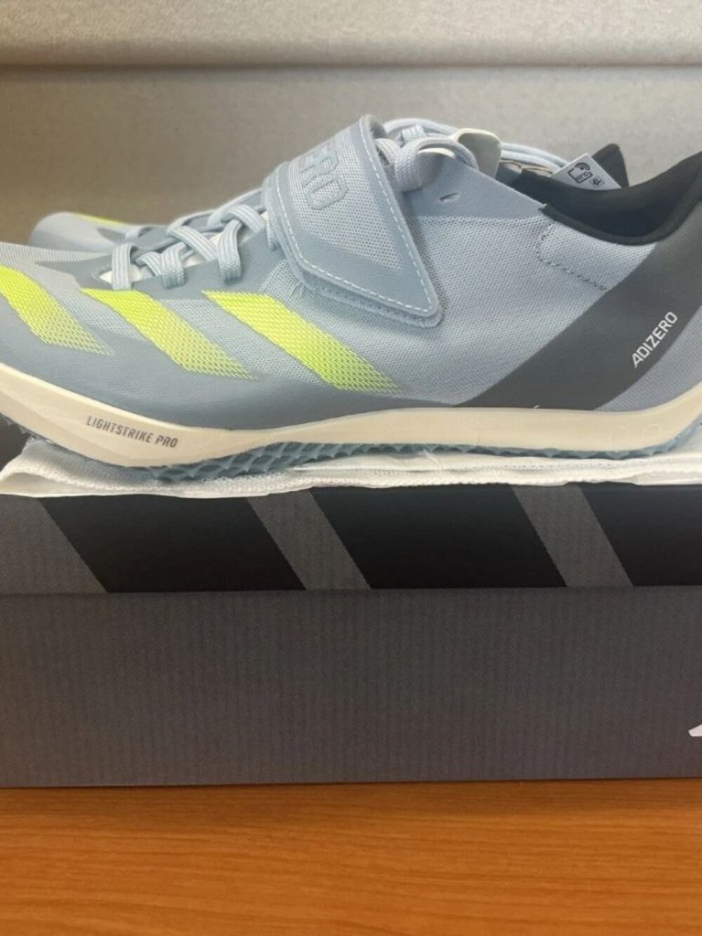 Adidas Adizero Sprint Spikes Men’s 9.5 Blue Yellow New